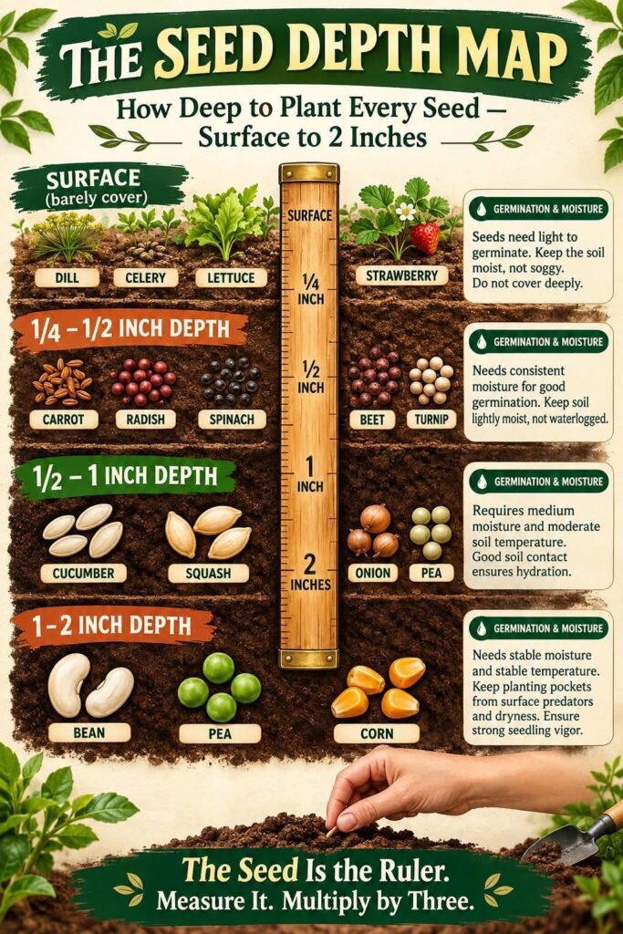 seed depth planting map